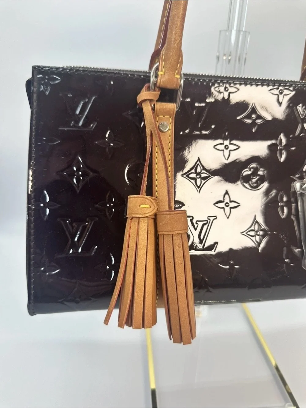 Louis Vuitton Vernis Neo Triangle Amarante Patent Leather Bag